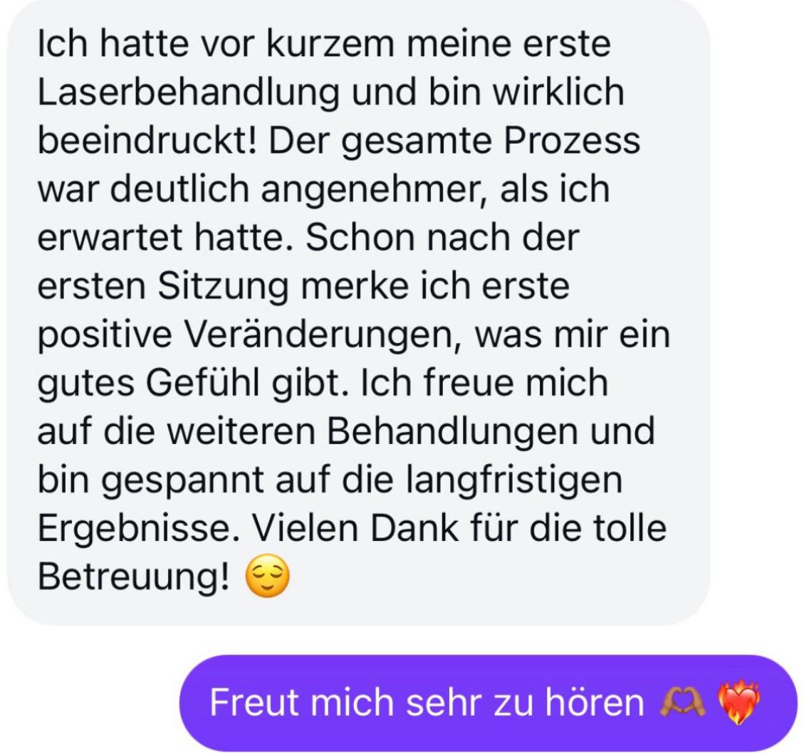 Kundenfeedback LaserLux Betreuung